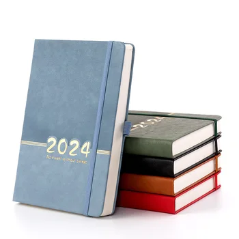 2024 Engleză Programul Notebook 365 De Zile De Zi Cu Zi O Pagină Planul De Carte A5 Notebook Planificator De Consumabile De Birou