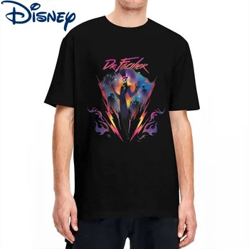 Disney Villains Tricou Dr. Facilier anilor ' 90 Trupa de Rock Neon Noutate Tricou cu Maneci Scurte T-Shirt din Bumbac Pur de Mare Dimensiune de Îmbrăcăminte