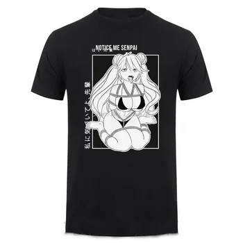 Mă Observe Senpai Shibari T-Shirt Waifu Materail T Shirt Anime Otaku Indecent Tricou Barbati Din Bumbac Tricouri Topuri Harajuku Streetwear