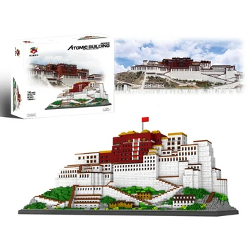 10000pcs+ Palatul Potala Blocuri China, Tibet Celebru Arhitectura Micro Caramida 9922 Diamond Block Jucarii Pentru Copii