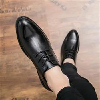 Mire Pantofi de Nunta Britanic Pantofi pentru Bărbați Înălțimea Creșterea Branț de Bărbați a Arătat Negru Afaceri Formale Casual din Piele Pantofi pentru Bărbați