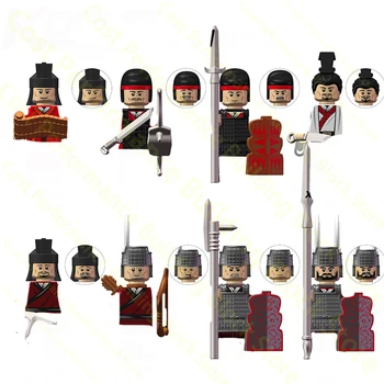 KT1092 Bloc Dinastiei Han de Război al Imperiului Soldați Figura Casca Mini Cărămizi Armura Conforme Jucarii pentru Copii Cadouri