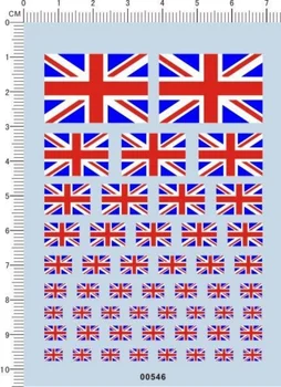Decalcomanii marea BRITANIE Marea Britanie Pavilion pentru diferite Scale Model 00546